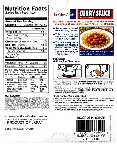 Miniatura 2 de House Alimentos Salsa de Curry con Verduras (Hot)