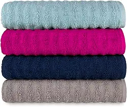 Kit 4 Toalhas Banho Banhão Gigante Super Absorção Macia - Ocean (KIT 2)