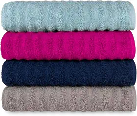 Kit 4 Toalhas Banho Banhão Gigante Super Absorção Macia - Ocean (KIT 2)