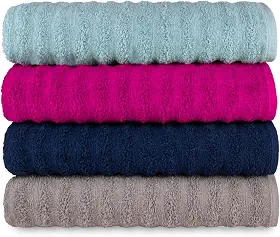 Kit 4 Toalhas Banho Banhão Gigante Super Absorção Macia - Ocean (KIT 2)