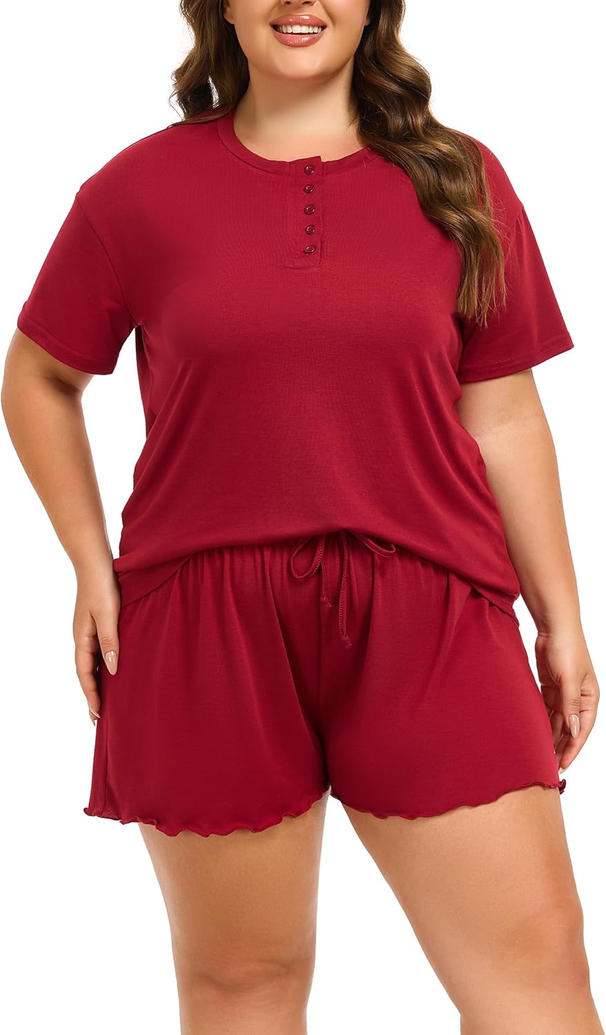 Plus Size Pajamas Set Summer 2 Piece Pjs Sets Tie Dye Loungewear Short Sleeve Sleepwear 1X-5X - Image 3