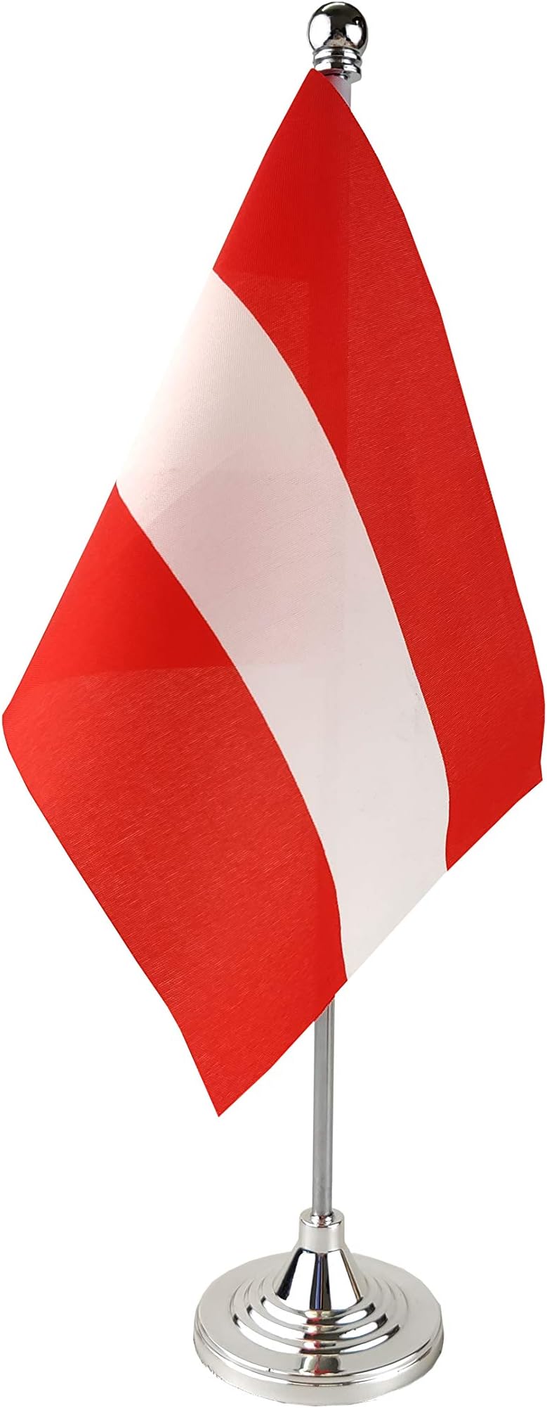 USA Austria Table Flag, Stick Small Mini Austrian Flag Office Table Flag on Stand with Stand Base, International Festival Decoration,Austrians Theme Party Decoration,Home Desk Decoration