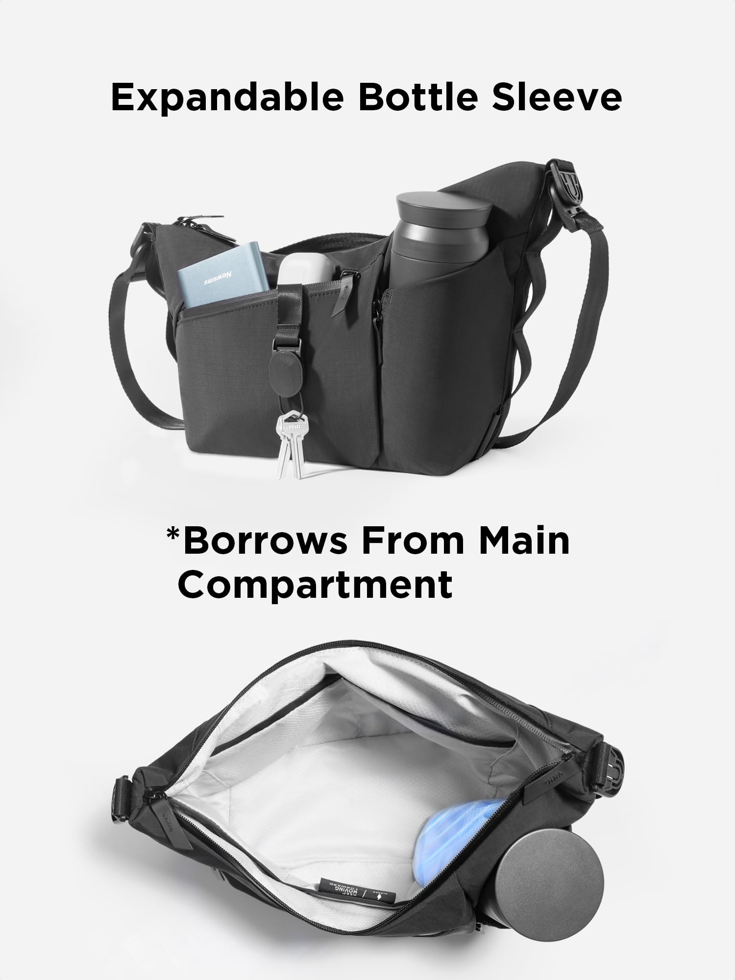 ALPAKA Flow Satchel 4L – EDC Umhängetasche | Verstellbarer Schultergurt, wasserabweisend, für Arbeit & Alltag, Unisex