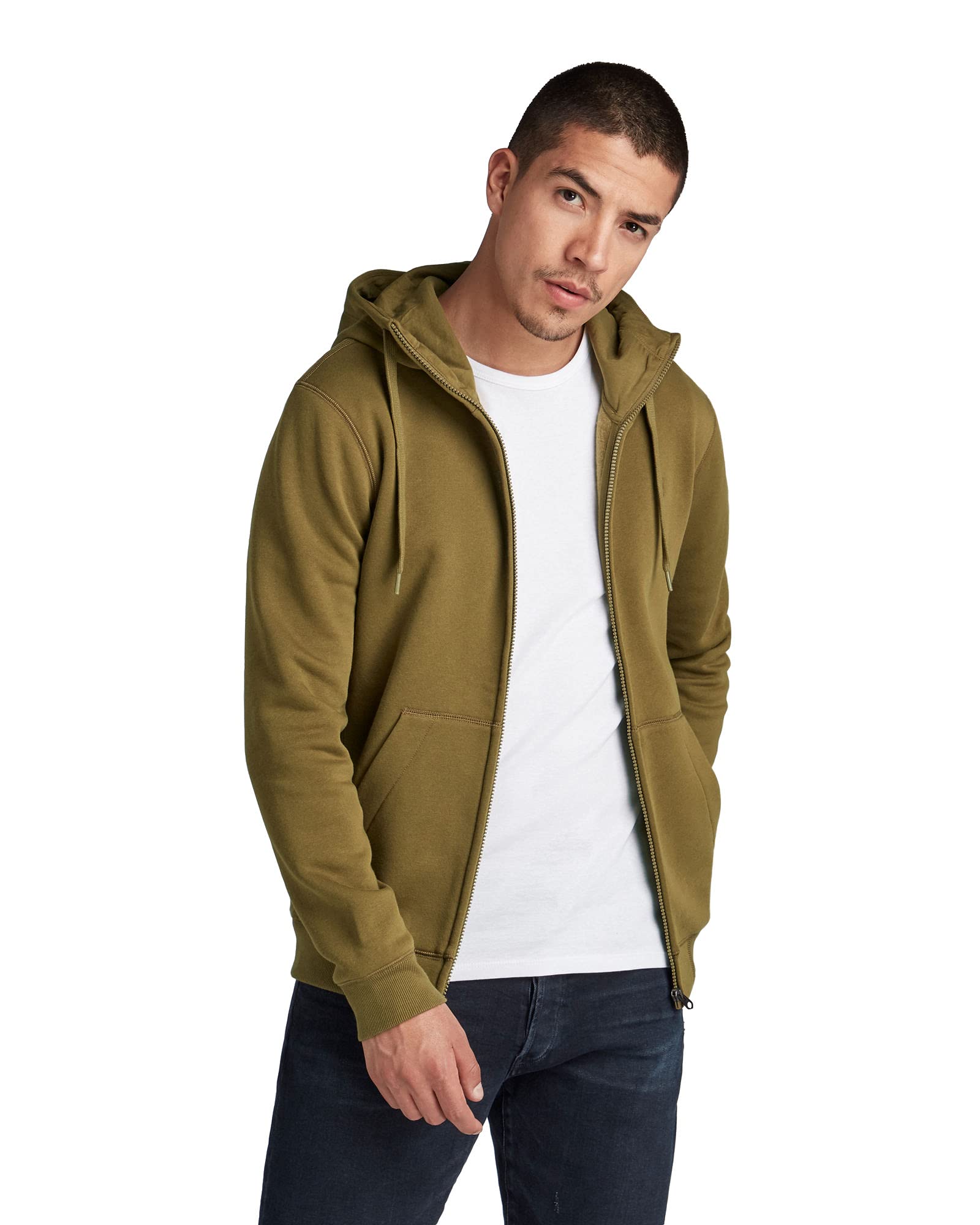 G-STAR RAW Herren Premium Core Hooded Zip Thru Sweatshirt, Grün (Light Antic Green D16122-C235-C620), XS