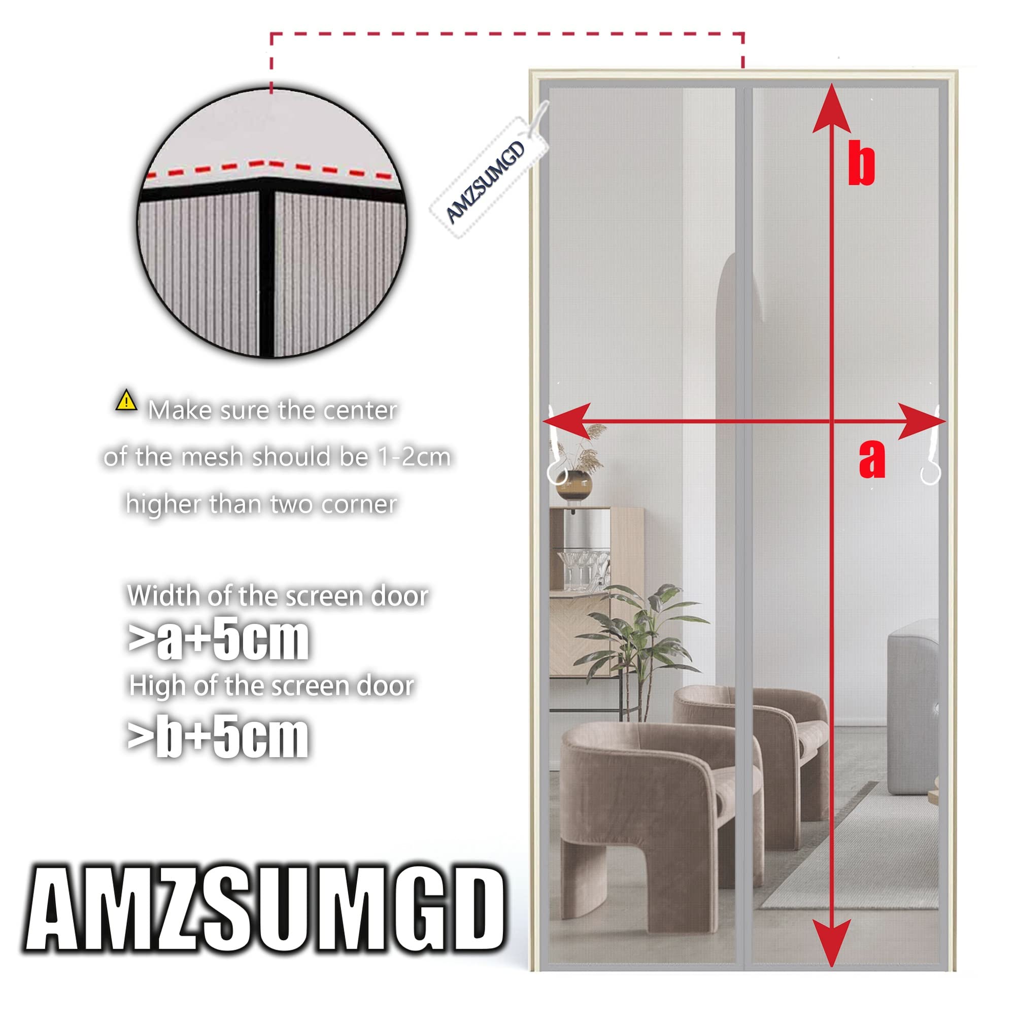 LZHBD Cortina Mosquitera Puerta Magnetica, 100x235cm Para Puerta Corredera De Patio Y Puerta De Balcón, Entrada Perfectamente Niños Y Mascotas, Negro, Versión Mejorada