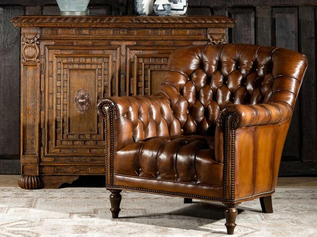 Living Room Sofa Single Seat Chair with Wood Leg Faux Leather - Black, image size:1067x800