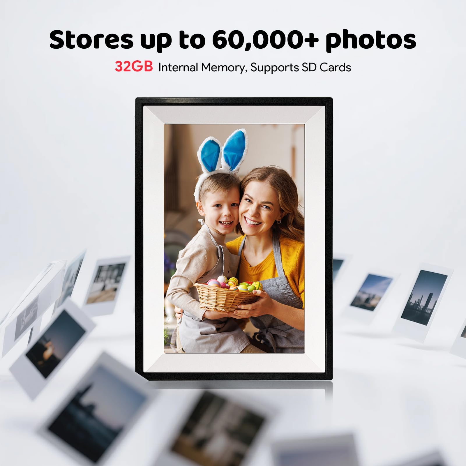 Frameo WiFi Digital Photo Frame 10.1 Inch 32GB Memory, 1280x800 HD IPS Touch Screen Electronic Wifi Digital Picture Video Frame, Auto-Rotate, Share Moments Instantly via Frameo App - 5