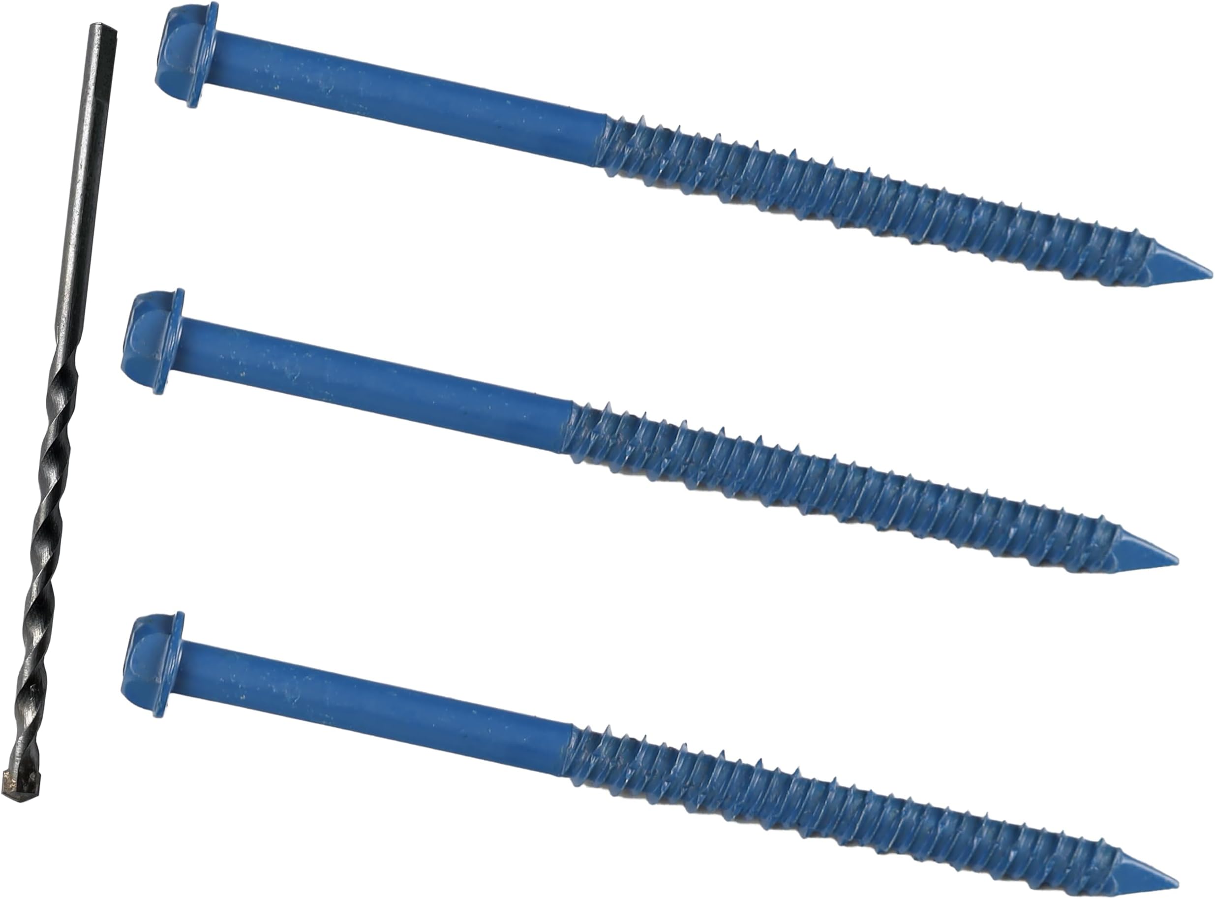 1/4 x 3-3/4" Hex Head Concrete Screw Anchor, for Anchoring to Masonry, Block or Brick (100Pcs)