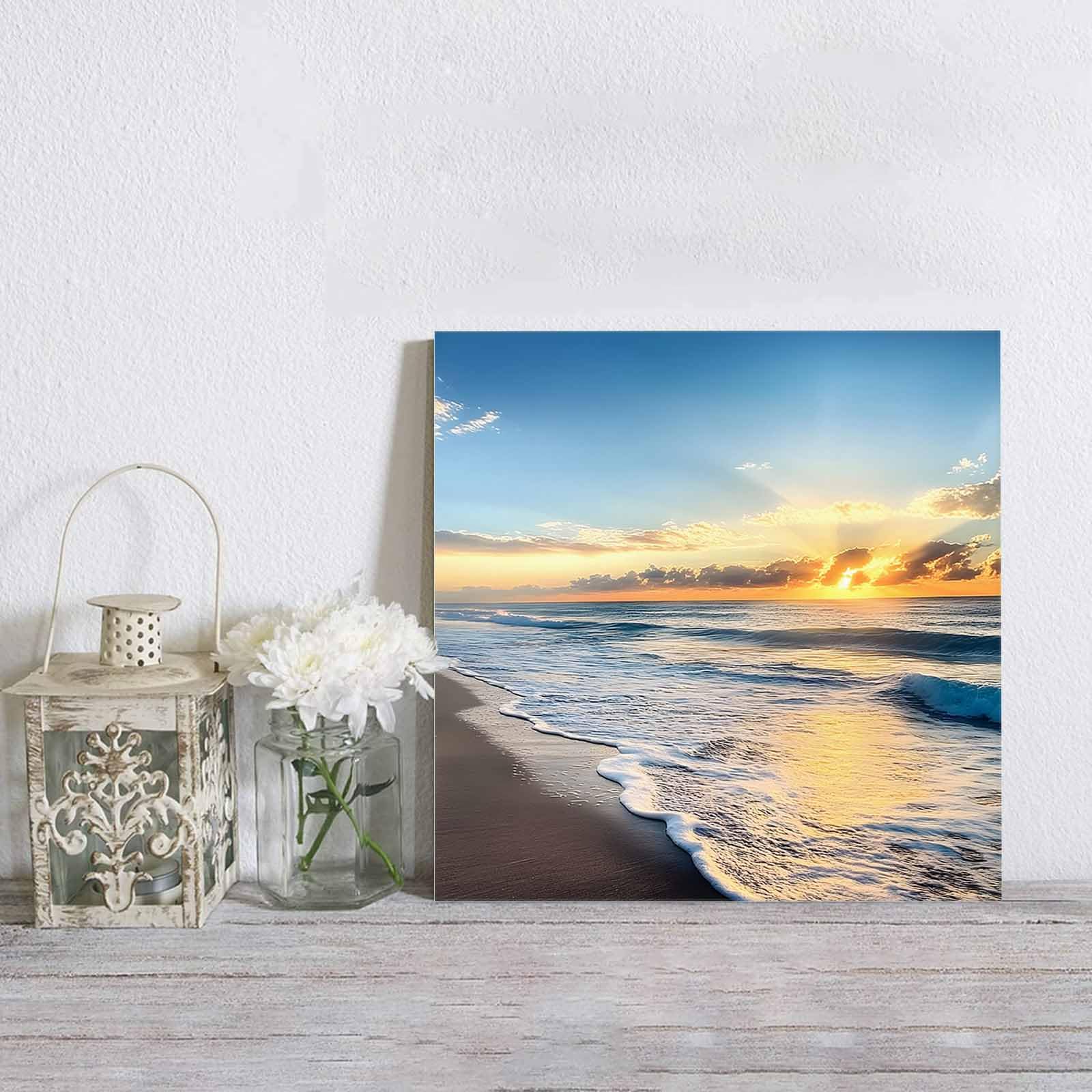 SIGNLEADER Arte De Pared De Pájaros De Playa, Primer Plano, Impresiones De Lienzo Multicolor Para Sala De Estar Y Dormitorio, 24 X 36 Pulgadas X 2 Paneles