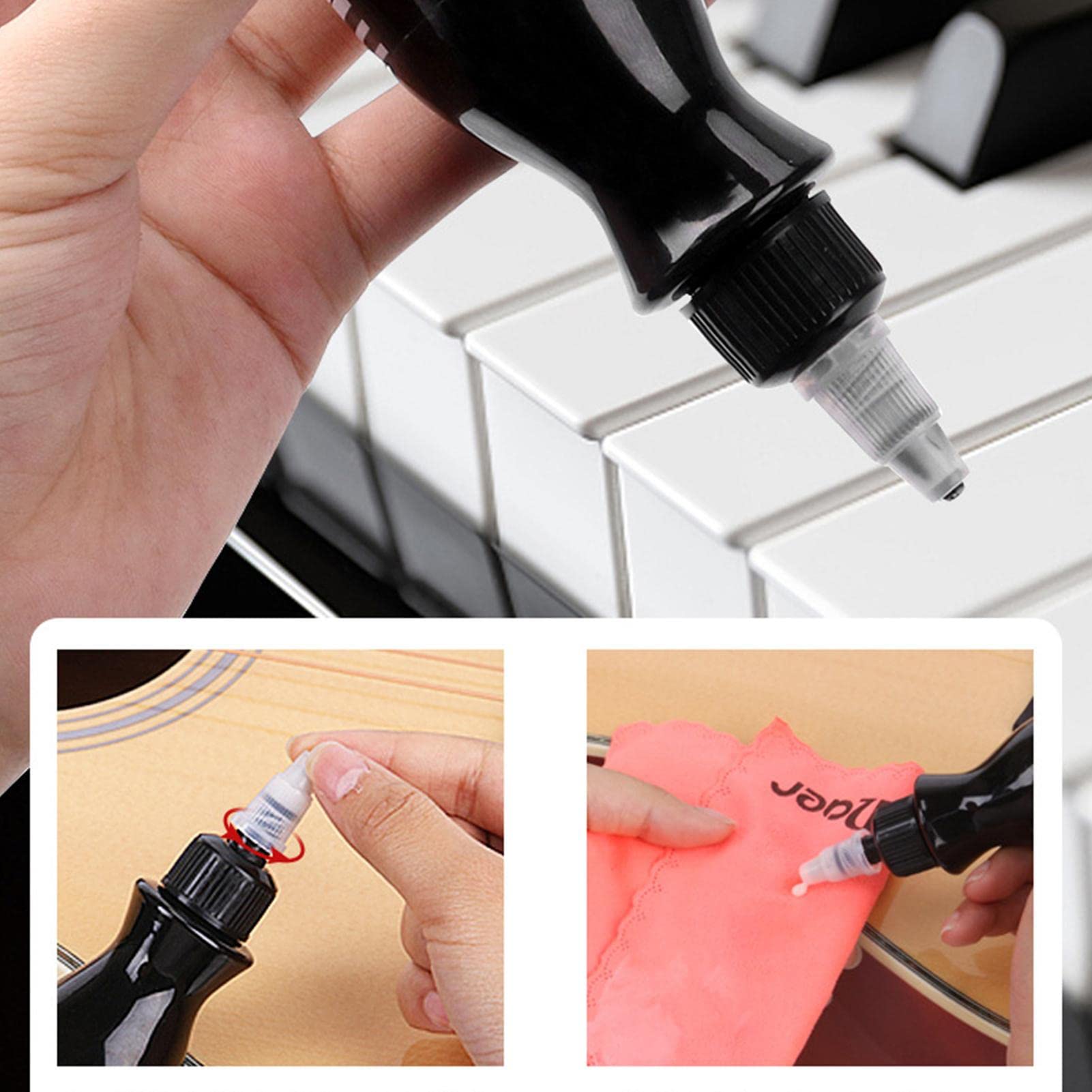 Eliminador de arañazos para instrumentos, acabado de piano, gel reparador, superficie de pintura restaurada | revestimiento protector restaura eficazmente el brillo, limpiador antiestático para