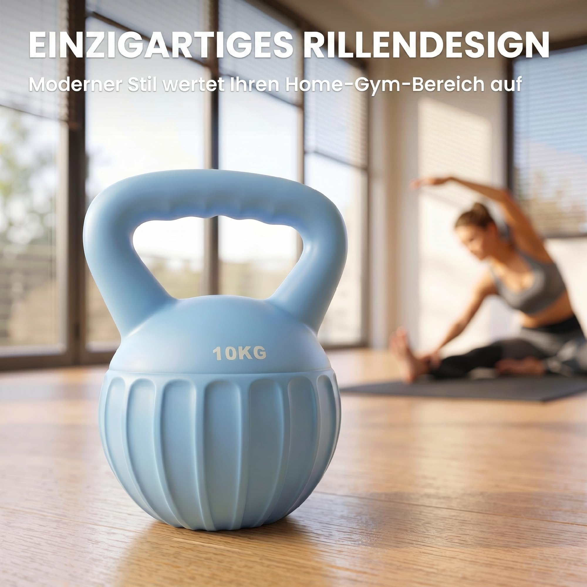 SPORTNOW Kettlebell Kugelhantel 6 kg Gewicht-Hantel mit Sand befüllt für Anfänger Zuhause Krafttraining