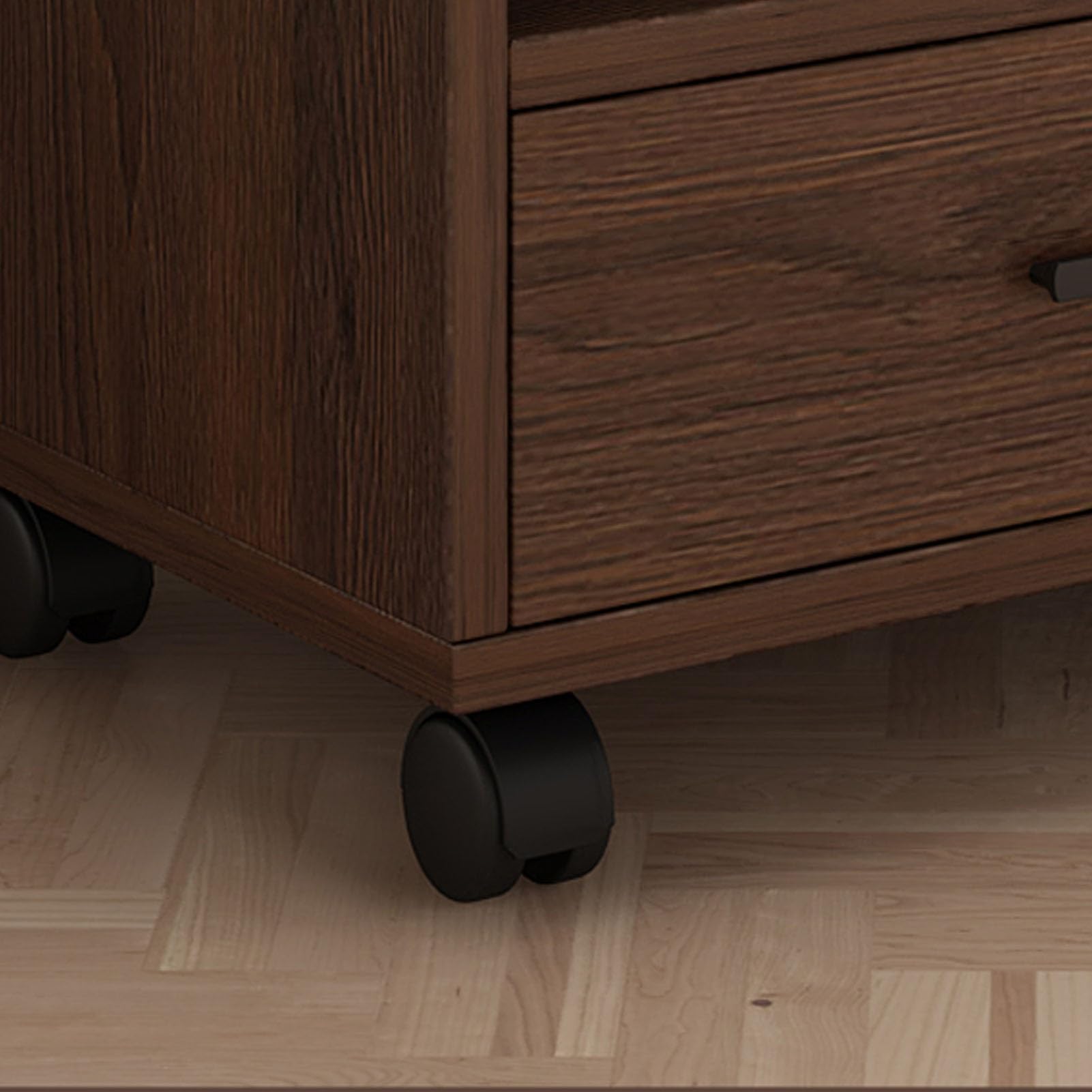 Soporte para impresora móvil, mesa de impresora rodante debajo del escritorio con ruedas y cajón, carrito de impresora multifuncional para escáner y fax, blanco, 68 x 40 x 45 cm