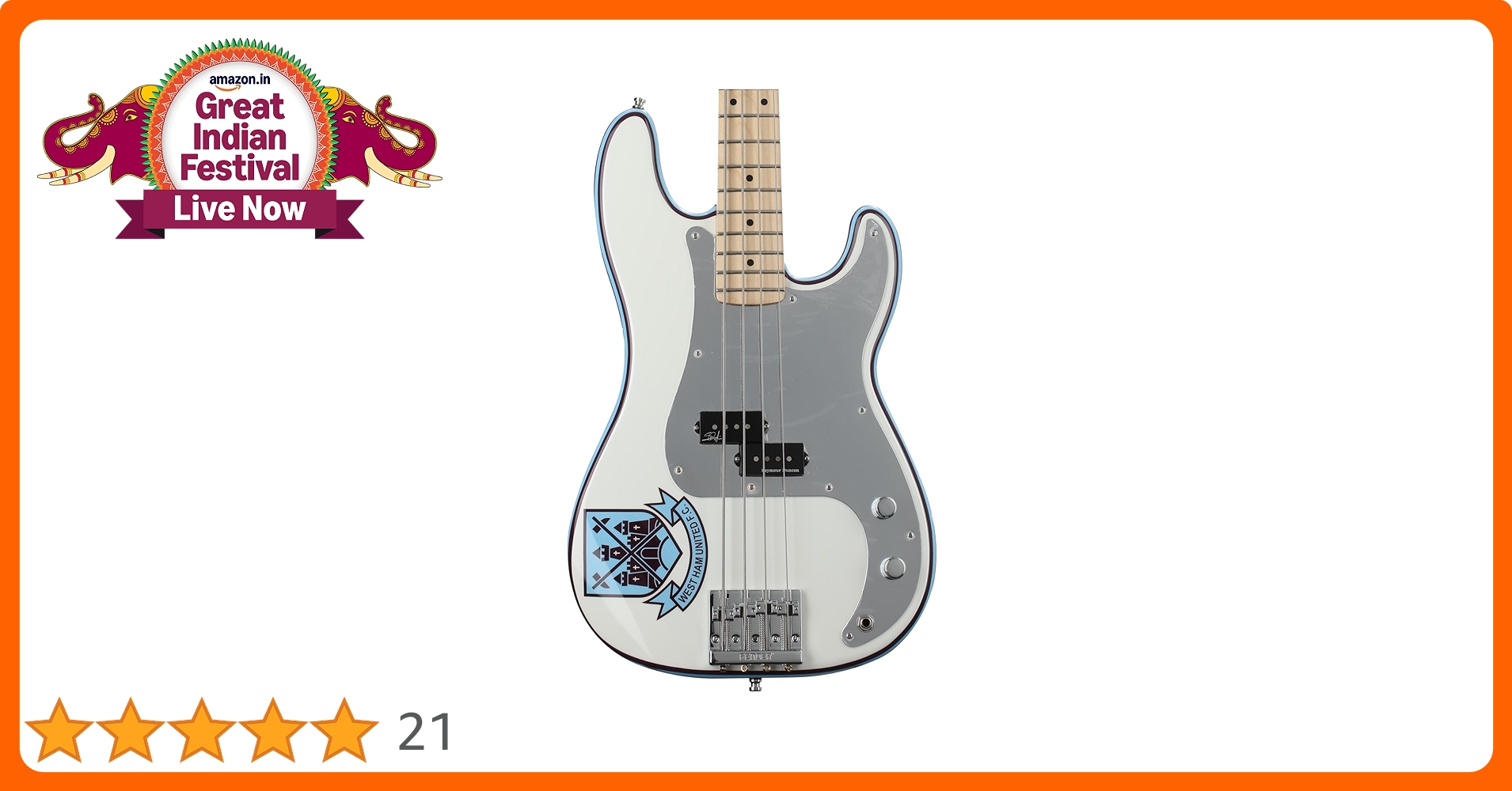 Fender Steve Harris Precision Bass, Maple Neck, Olympic