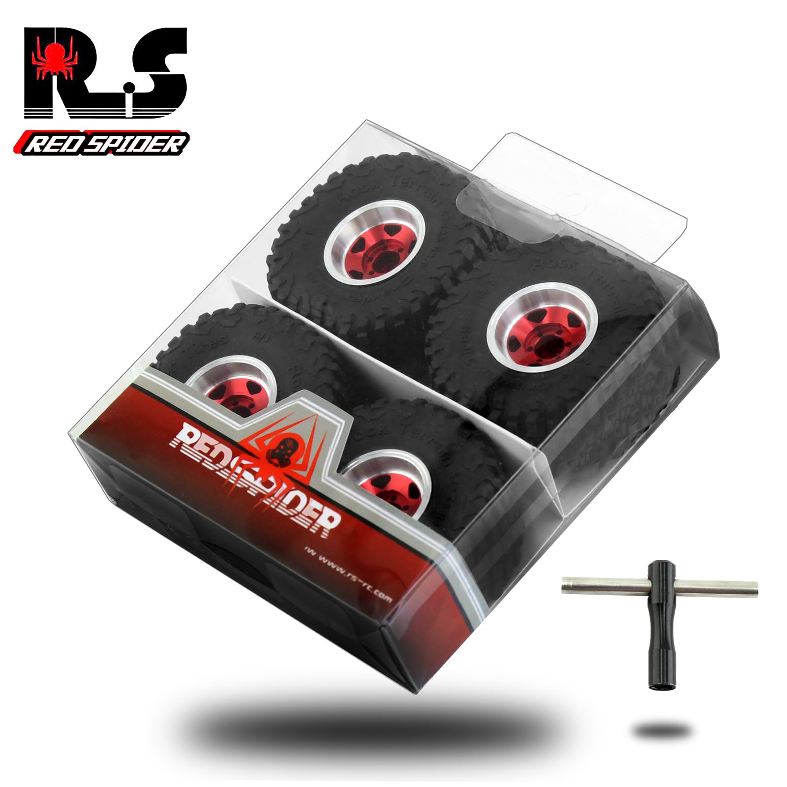 Amazon.com: REDSPIDER 1.0 Beadlock Wheels and Tires（4pcs）， 1.0