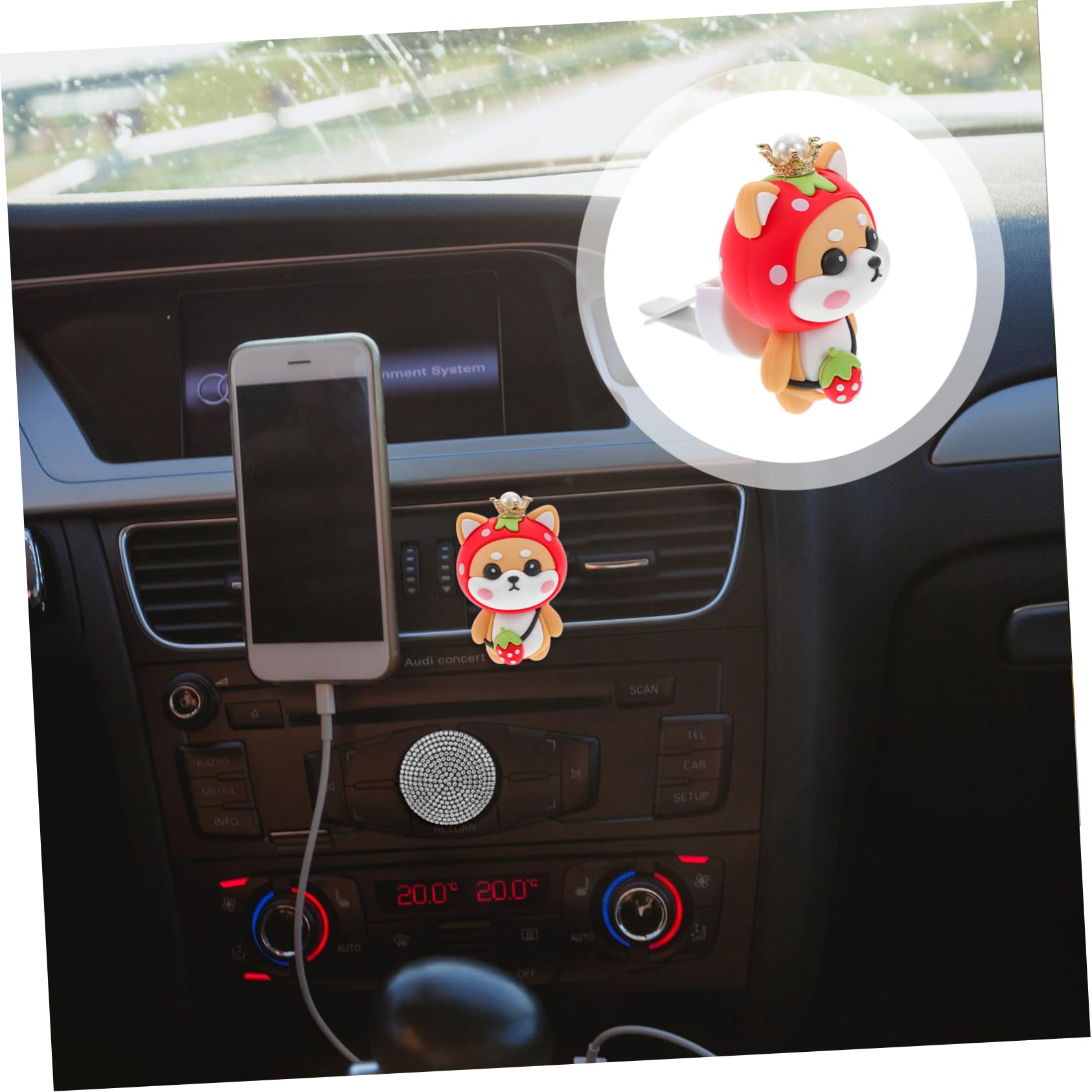 iplusmile 3pezzi Diffusore Per Auto Clip Decorazione Divertente Forma Di Cagnolino Per Bocchetta Aria Profumatore Per Interni Auto Ufficio e Bagno