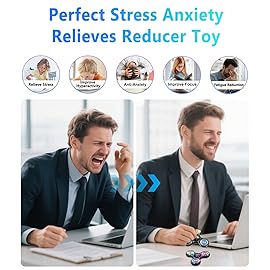 ATESSON Metal Fidget Spinner Toys for Adults Kids ADHD Stress Anxiety Relief Fidget Toys for Kids 8-12 with High-Speed Stainless Steel Bearing Light Up Silent Fidget Spinners with Fluorescent