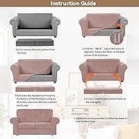 Vista 206 de WEERRW Fundas de terciopelo para sofá de 2 cojines, fundas de sofá de felpa de terciopelo de lujo de alta elasticidad, con parte inferior elástica