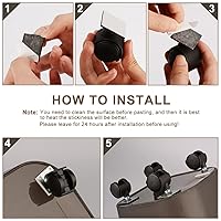 Vista 2 de 8 ruedas de placa pegable de 1 pulgada con calcomanías y tornillos, ruedas giratorias autoadhesivas, rueda universal de rotación de 360°