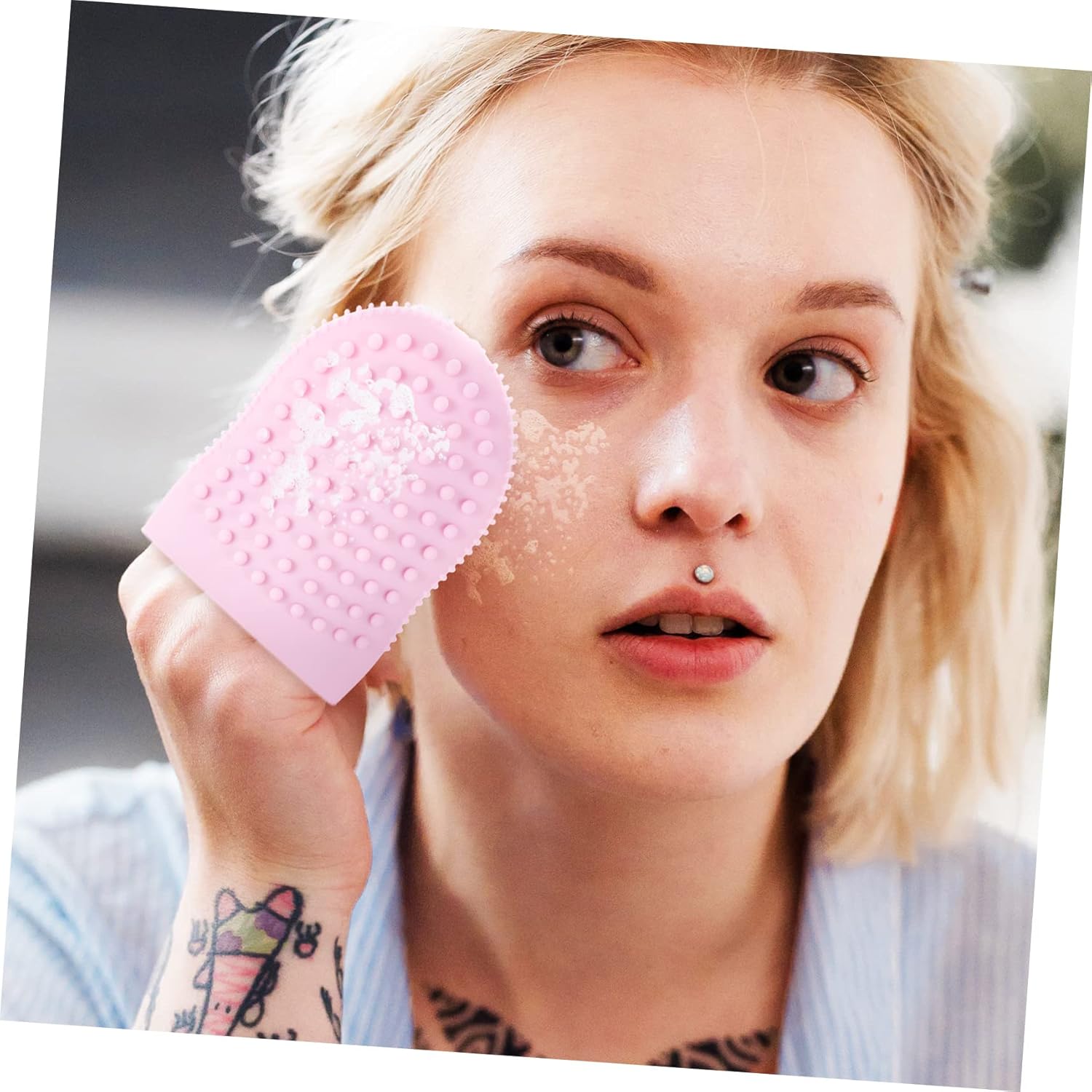 Angoily 5pcs Facial Cleansing Brush Silicone Face Washing Cleaner Exfoliating Face Scrubber Scalp Brush for Women Men