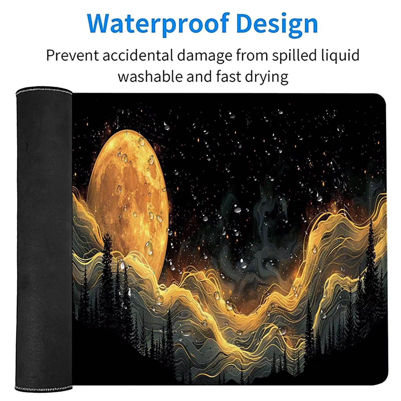 Podkładka pod mysz XXL 1600x800x3mm, czarna podkładka pod mysz do gier z antypoślizgową gumową powierzchnią, poprawia precyzję i szybkość, komputer dla gracza i akcesoria biurowe, prezent dla