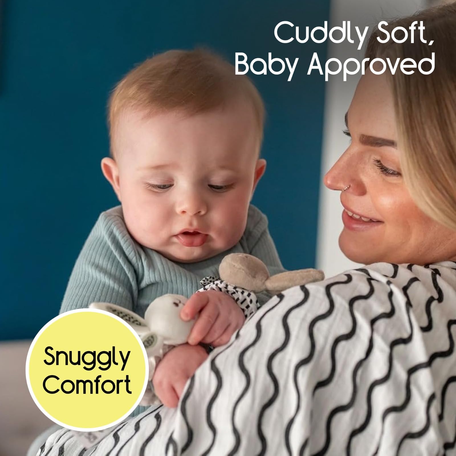 Ziggle Muslin Cloths for Baby, Luxury Large Muslin Squares 70x70 | Thick, Absorbent & Breathable Cotton | Newborn Essentials & Baby Muslins Blanket Gift