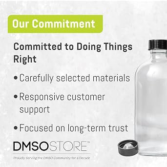 DMSO 8 oz Glass Bottle Non-diluted 99.995% Low Odor Pharma Grade Liquid