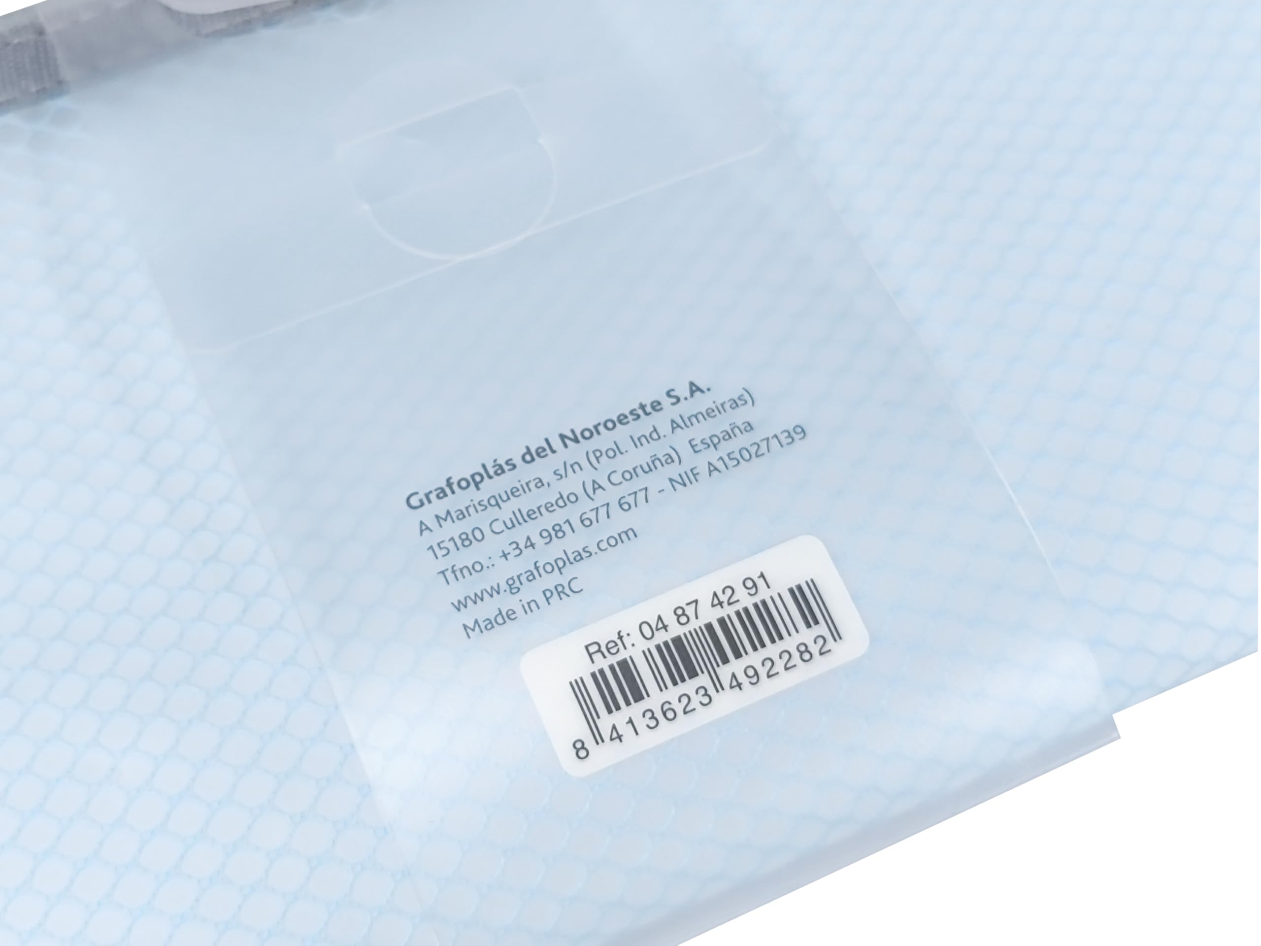 Grafoplás - Borsa Con Cerniera EVA Soft Check 23 X 13 Cm, Blu