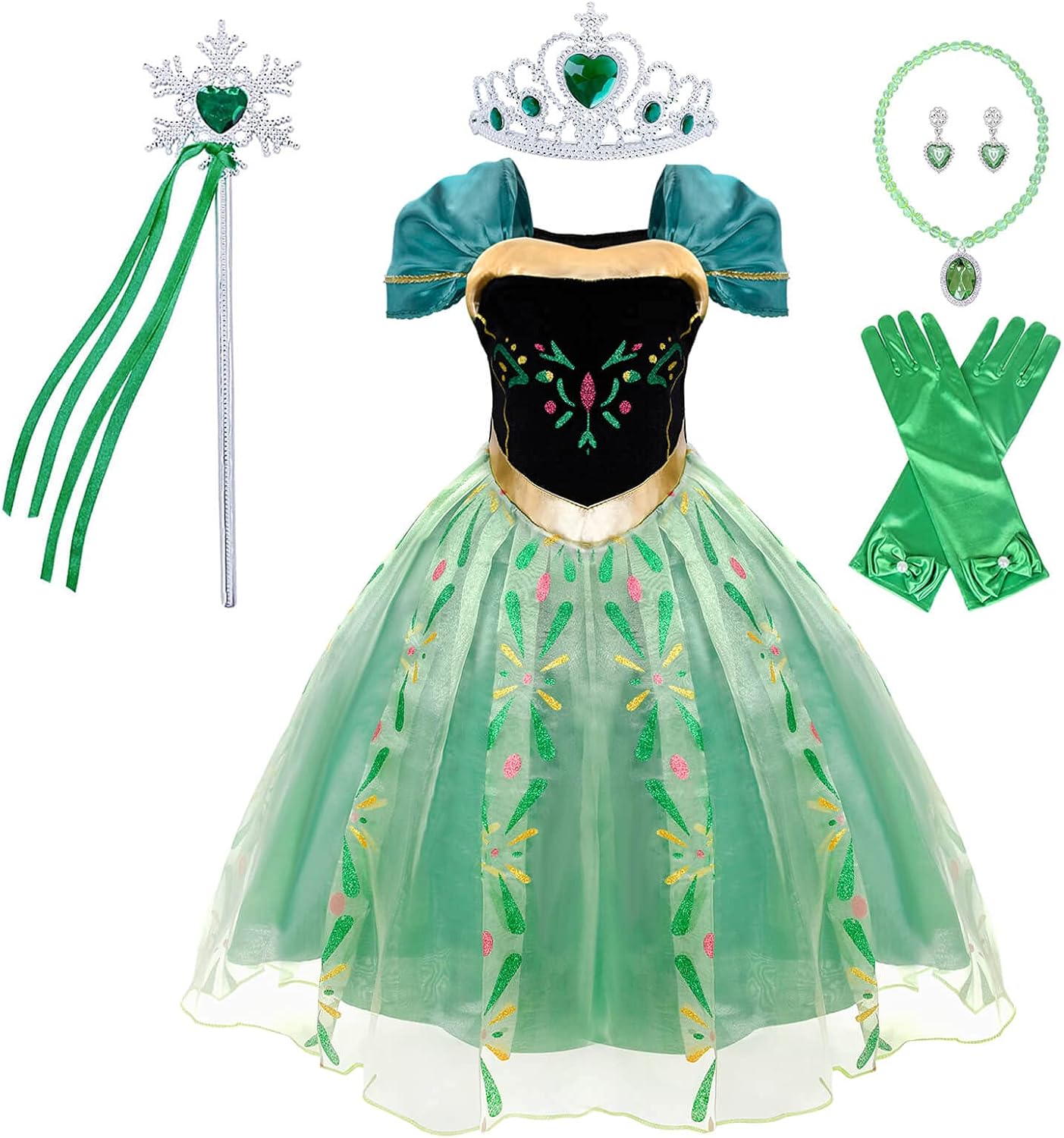 GJDAMFD Girls Princess Dress up Costume Set for Halloween Cosplay Birthday Party : Clothing, Shoes & Jewelry