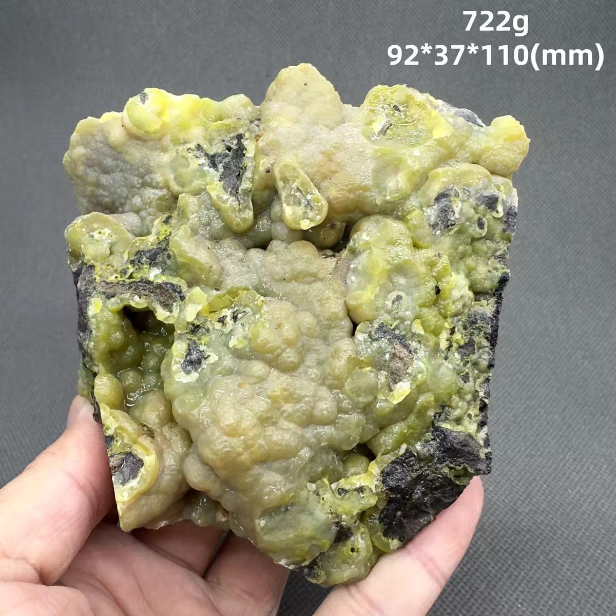 Natural Yellow Smithsonite Mineral Specimen – Raw Crystal with Quartz for Healing, Energy Work, and Rock Collection