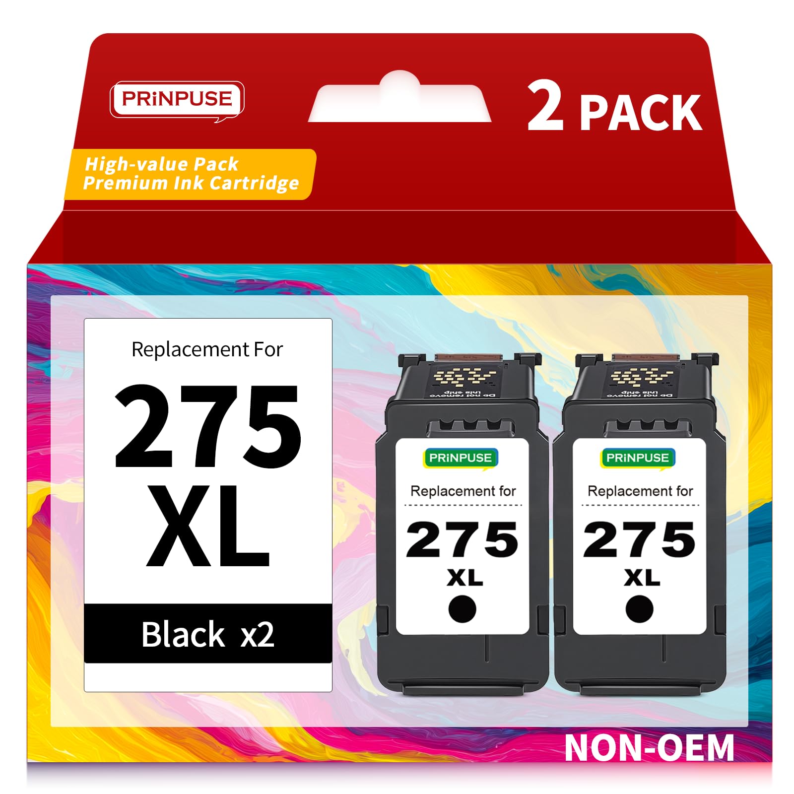 PRINPUSE 275XL Remanufactured Ink Cartridges Replacement for Canon 275XL 275 XL PG-275 XL PG275 Black Ink Cartridge Used with Canon PIXMA TS3500
