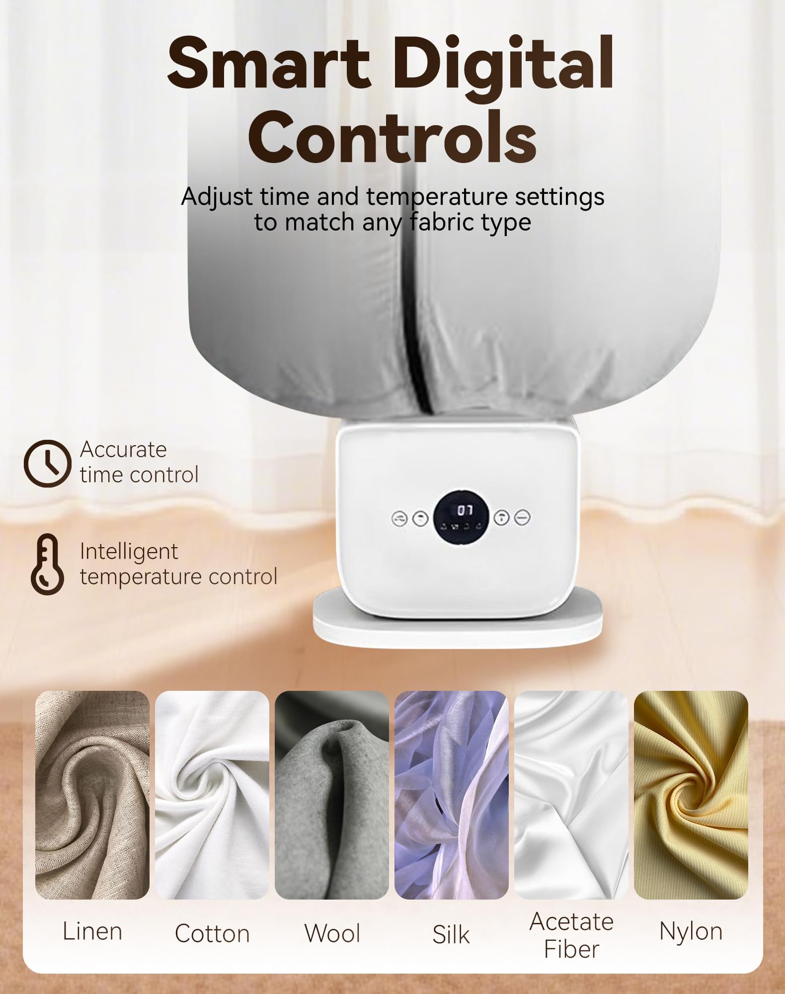 Stiratrice automatica per la casa, funzionamento a mani libere a 360°, stiratura rapida in 8 minuti, rimozione delicata delle rughe per una cura efficiente del bucato
