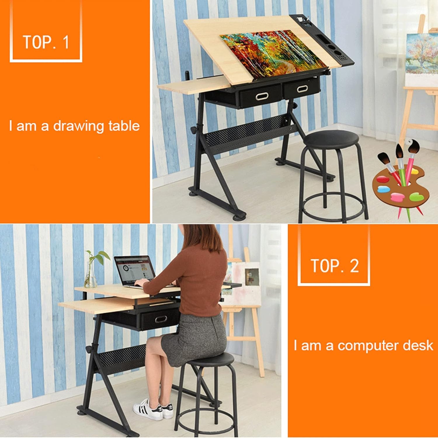 折りたたみ調節可能な製図テーブル、クラフトテーブル描画デスクライティングデスクスタジオデスク、収納引き出し付きスケッチ絵画ワークステ 折りたたみ調節可能な製図テーブル、クラフトテーブル描画デスクライティングデスクスタジオデスク、収納引き出し付きスケッチ絵画ワークステ  Amazon.co.jp: 折りたたみ調節可能な製図テーブル、クラフトテーブル描画デスクライティングデスクスタジオデスク、 収納 ...