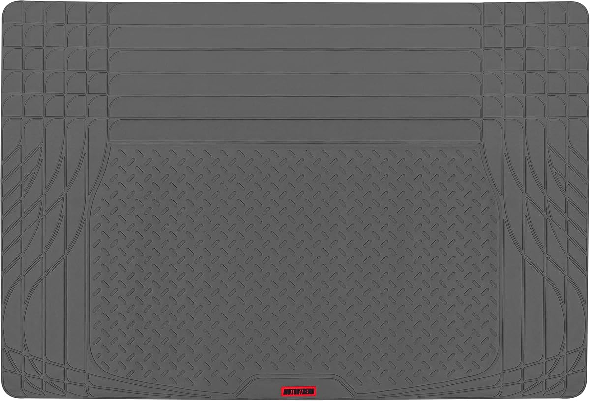 MotorTrend FlexTough SUV Cargo Liner & Car Trunk Mat - Universal Trim-To-Fit All Weather Cargo Mats for Back of SUV - SUV Trunk Mat & Trunk Liner Floor Mat Cargo Cover - Trunk Cover 47.5"in x 32.2"in