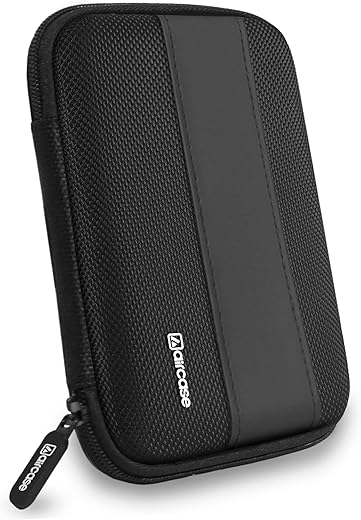 AirCase Rugged Hard Drive Case for 2.5-inches Western Digital, Seagate, Toshiba, Portable Storage Shell for Gadget Hard Disk USB Cable Power Bank…