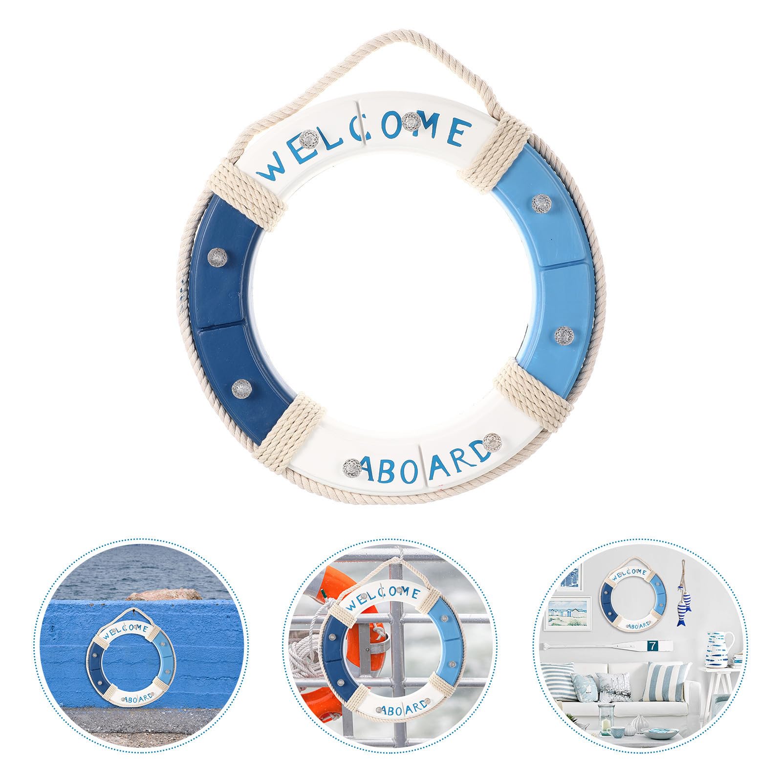 Dekorativer Hängender Rettungsring mit Super Präziser Schneidetechnik und Glatter Oberfläche Maritime Deko zum Aufhängen für Sommerferien und Wohnzimmer