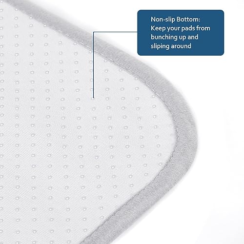 Miniatura 4 de Almohadillas impermeables para silla de incontinencia, 22 x 21 pulgadas, fundas de asiento reutilizables para sillas de ruedas, protector de asiento