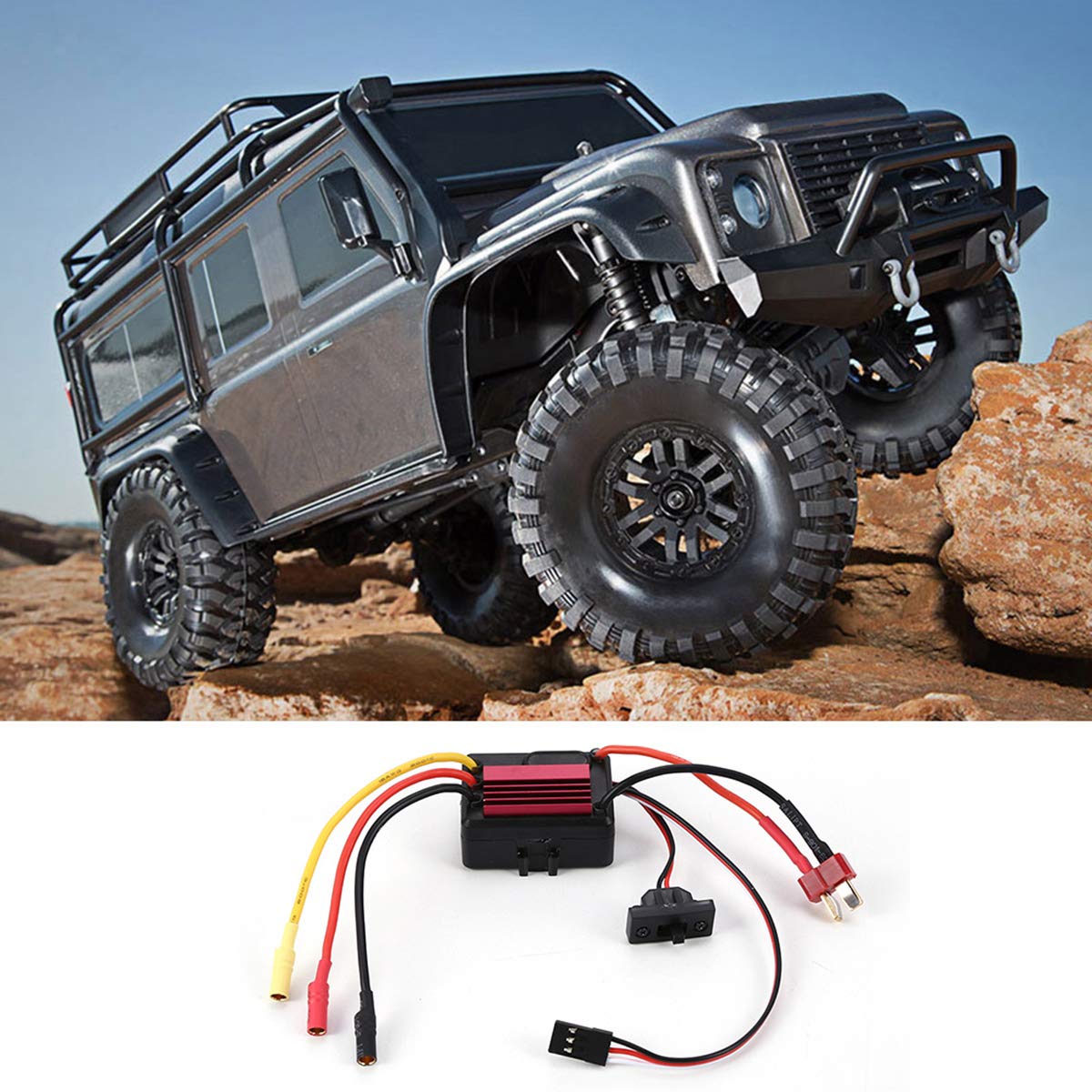 SunshineFace 35A Esc Impermeabile Regolatore di Velocità Sensorless Brushless per Auto 1/16 1/18 1/20 Rc