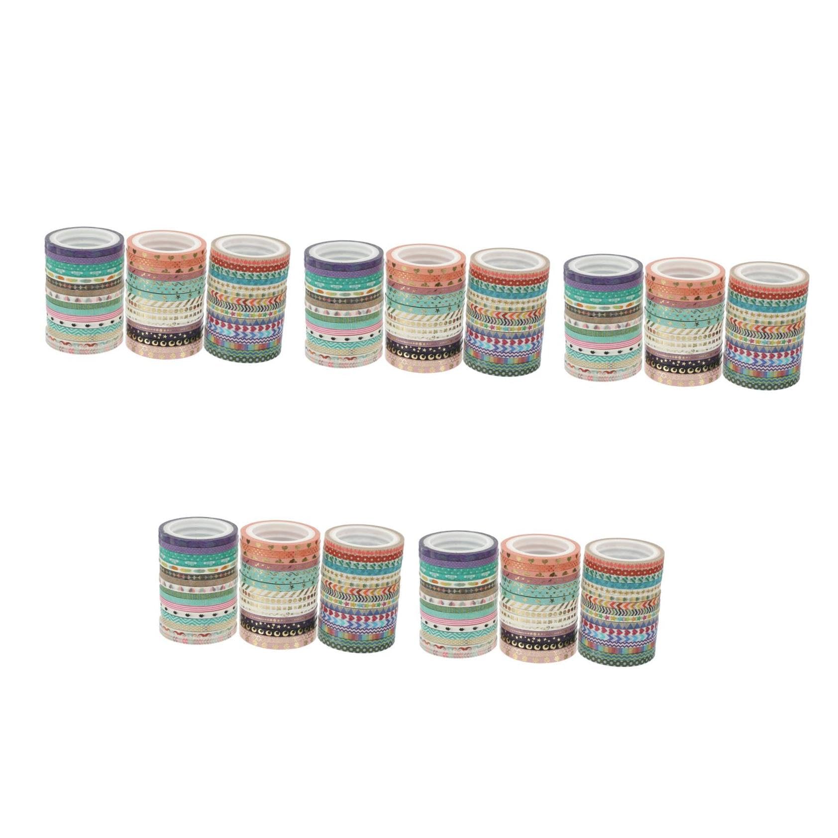 jojofuny 5 Series Cintas Washi Manualidades Cintas Adhesivas Multi Función Planificadores Y Álbumes De Fotos 48 Rollos*5