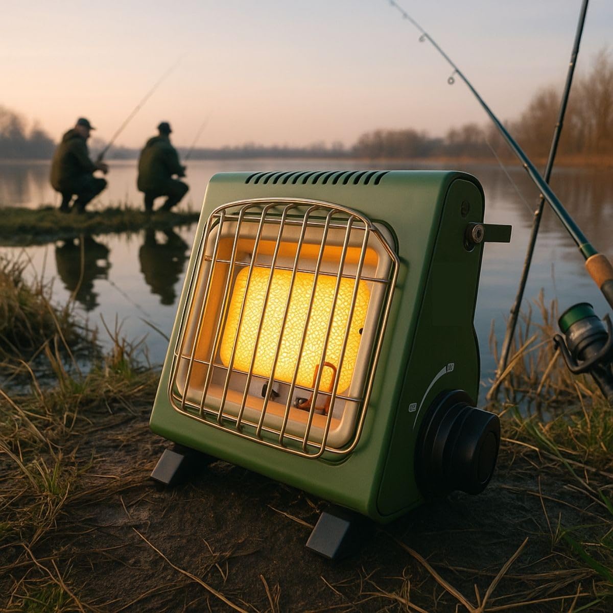 Alpen Camping - Calefactor de gas portátil 1700W Cerámico Calefacción de gas móvil Seguridad termopar ODS Ideal para interior y exterior