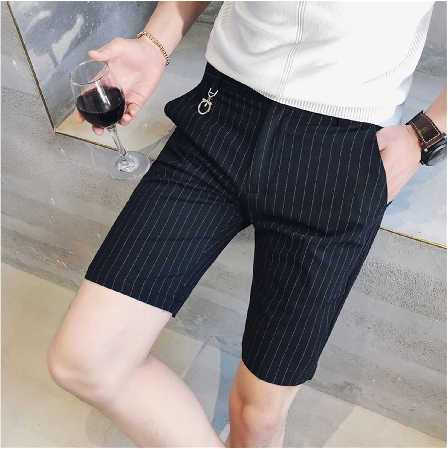 REFLEM[レフレム]顔料加工デニムハーフパンツ ジーパン 黒