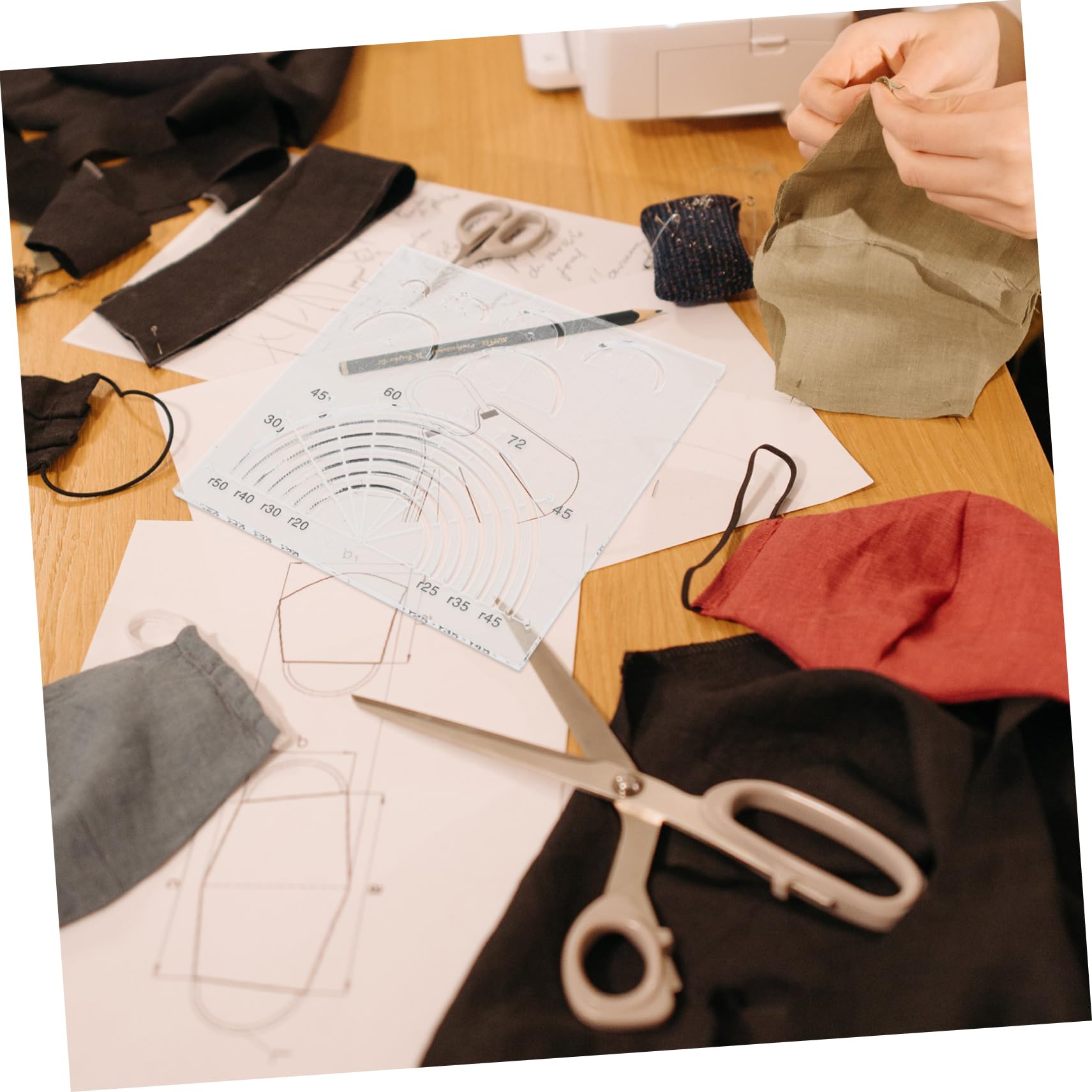 Operitacx 4piezas Regla De Acrílico Para Acolchado Semicircular Plantilla De Patchwork Diy Marcaciones Digitales Para Medidas Precisamente Diseñadas