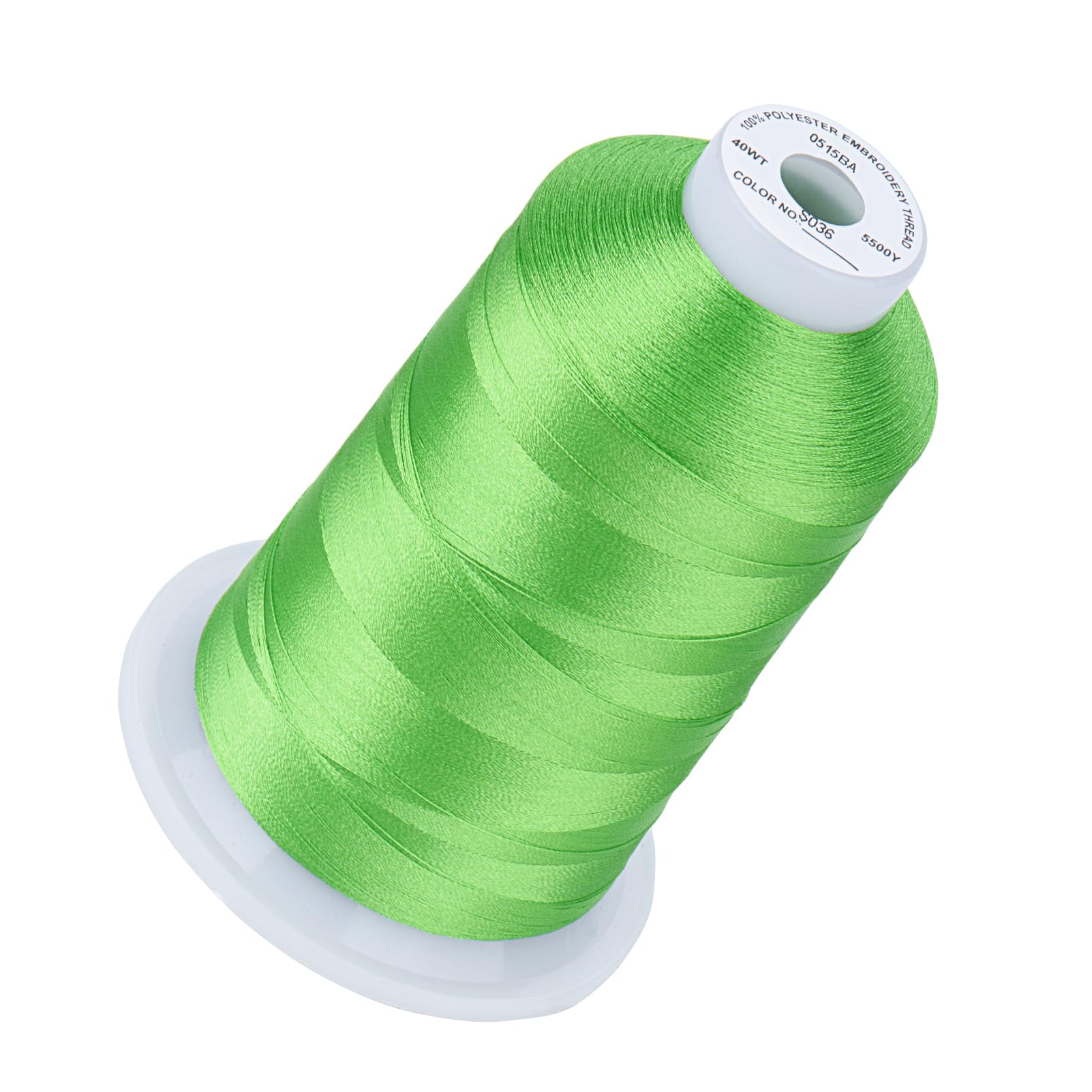 Simthread 5000M 40WT Polyester Embroidery Thread, Apple Green S036
