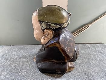 Amazon.co.jp: 時代物 福助 人形① 土人形 縁起物/開運/商売盛 和骨董