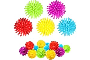 25 Pack Fidget Sensory Balls That Are Spiky Mini Squishy Hedge Balls