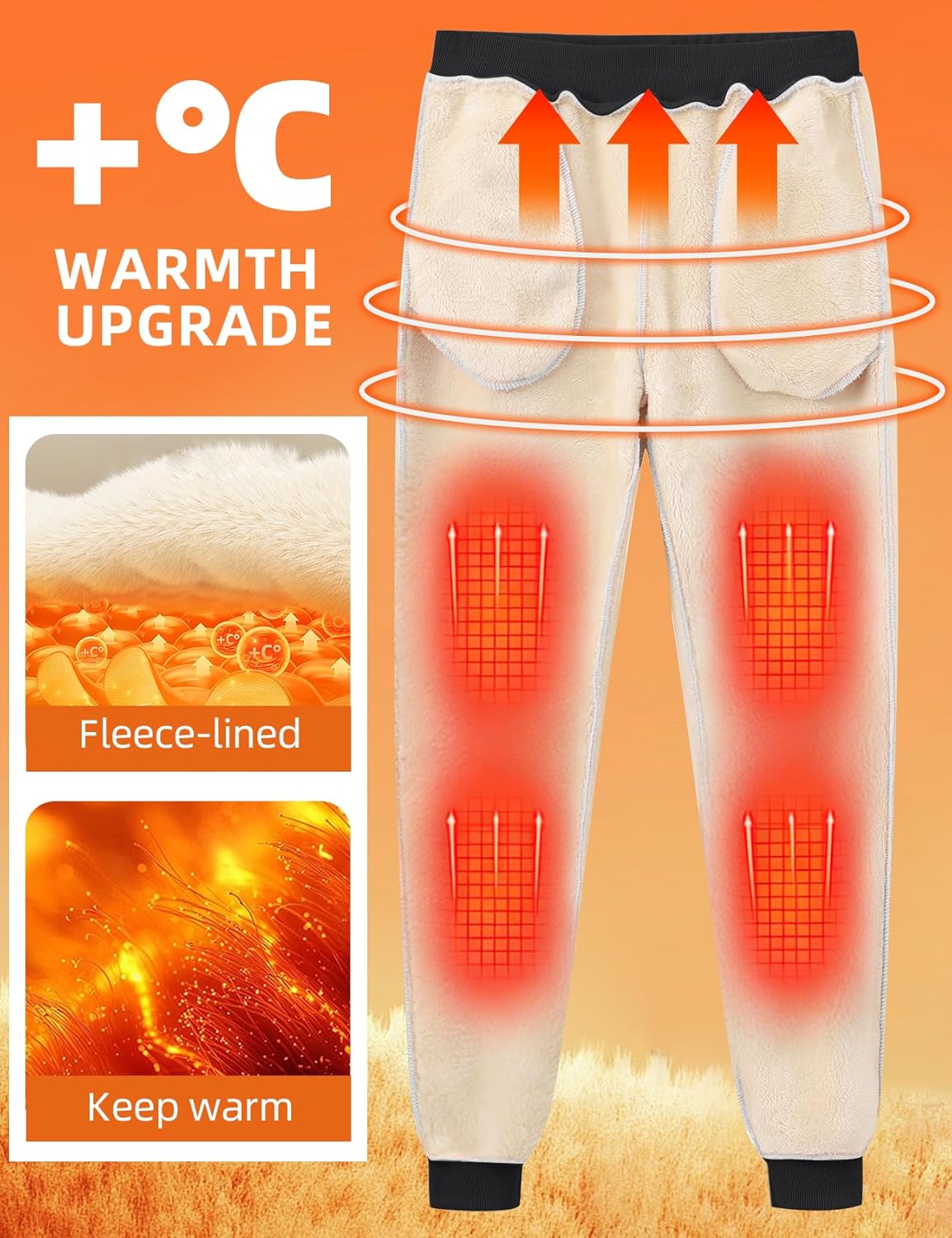 Gihuo Women's Sherpa Lined Sweatpants Winter Warm Fleece Jogger Pants - Image 4