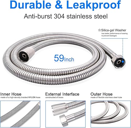 Miniatura 15 de Pulverizador de bidé de mano para inodoro, accesorio de bidé de ducha musulmana para inodoro, rociador de inodoro de pañal de tela, rociador de Negro