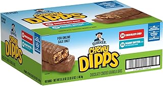 Chewy Dipps Chocolate Covered Granola Bars, 2 Flavor Variety Pack, 48 Count (Pack of 1)