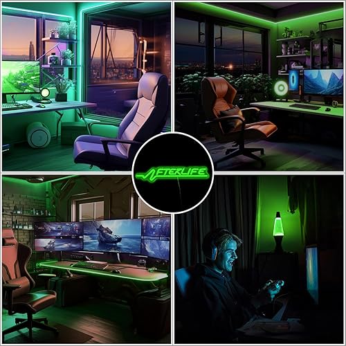 Miniatura 7 de Ajoyferris Cyberpunk - Letrero de neón LED para decoración de pared, juegos de disparos, luz de neón para sala de juegos, decoración de cueva de