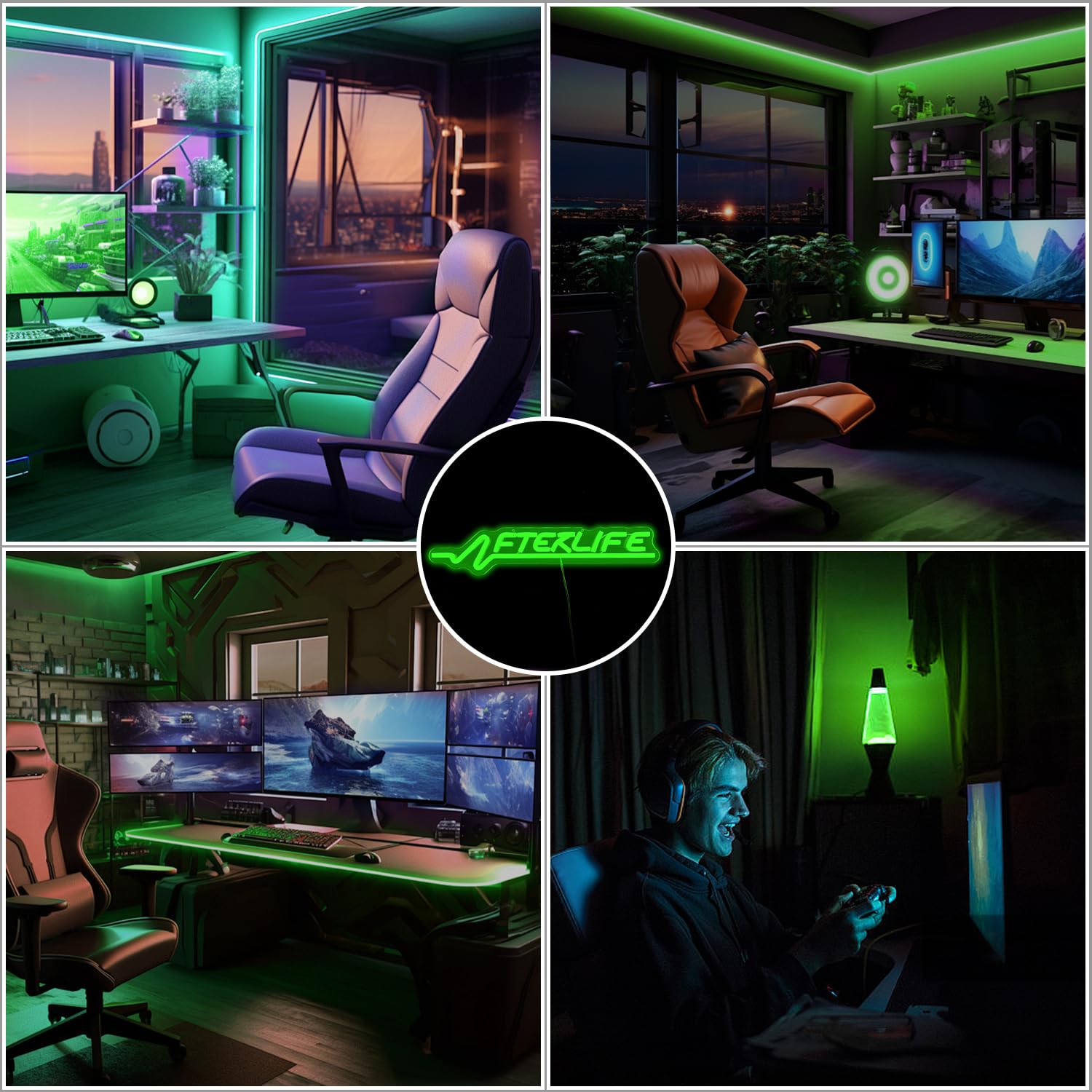 Panneau néon Cyberpunk pour décoration murale, jeux de tir, lumière néon pour salle de jeu, grotte d'homme, décoration de chambre à coucher, panneau lumineux néon cool pour adolescents et