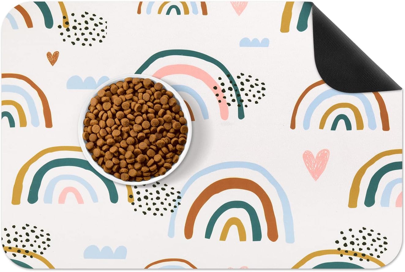 Yinuomo Dog Food Mat, Pet Food Mat with Super Water